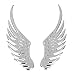Generic Pair 3D Wings Car Auto Emblem Badge Decals Metal Sticker Silver-14011307MG RS.365.00