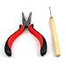 Accessotech Hair Extension Pliers & Pulling Hook Tool for Silicone Micro Rings Beads Loop