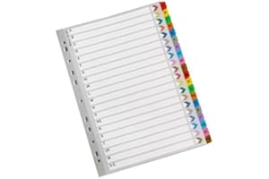 NICE PRICE A4 A-Z INDEX DIVIDER MULTI COLOURED TABS ALPHABETICAL MYLAR WHITE BOARD