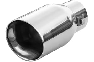 CARJOY Universell Auspuffblende Oval Endrohr Edelstahl Auto Endrohrblenden Auspuffendrohr Auspuffrohr Tuning Schalldampf Blende Sport Rund Chrom Auspuffspitzen