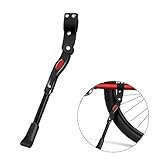 Aolvo Cavalletto Regolabile per Biciclette Supporto per Bicicletta Regolabile Universale Strada di MTB Mountain Bicicletta Ciclismo Regolabile in Alluminio Bike Cavalletto Laterale (Nero)