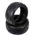Produktbild RCAWD Reifen Reifen Naturkautschuk für Rc Hobby Auto 1/10 Auf Road Racing Auto HSP Himoto HPI Traxxas Redcat Kyosho 2Stk(Schwarz)