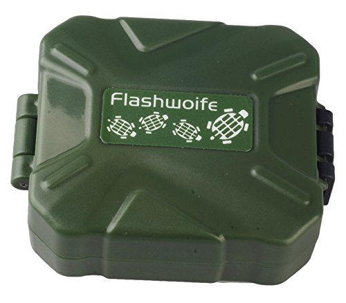 flashwoife Turtle-SD3MSD2CF2XQD2G – Survival Edition – spritzwassergeschütze Speicherkarten Schutzbox für 3 Stück SDHC und 2 Stück MicroSD und 2 CF and 2 XQD Cards Case in Olivegrün mit grauem Inlay - 8