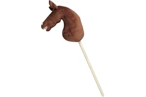 Panduro Hobby Horse Cheval de Bataille – Cheval Non décoré avec Tige en Bois | Cheval bâton sans roulettes, sans Son | Longueur 85 cm | New Forest