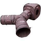 Hop Inn Spieltunnel Pop up für Kaninchen oder Katzen Abschnitt Haupteingang quadratische Form + 3Arm violett