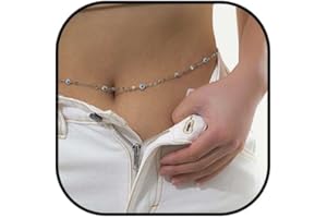 Zookey Catena del ventre Boho Catena della vita del malocchio Catena a vita da spiaggia in argento Gioielli per donne e ragazze