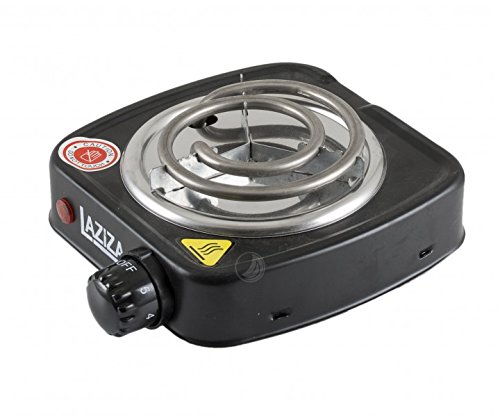 Shisha Set mit Shisha Amy Deluxe Stillness Klick II, Kohleanzünder, Naturkohle, Kaminkopf, Dampfsteine (Schwarz / Dunkel-Chrom) - 6