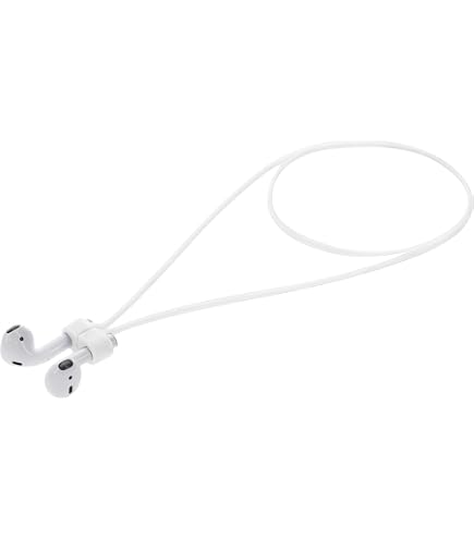 Confezione Da 4 Cinghie Magnetiche Anti-Smarrimento Per AirPods – Morbido Silicone – Sportive – Compatibili Con AirPods 1, 2, 3, Pro, Pro 2 – Colore Nero