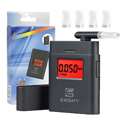 Breathalyzer Professional Grade Accuracy Portable Keyring Breath Alcohol Tester Mini Keychain Digital Breathalyzers with LCD Display for Drinkers Driver for Personal & Professional Use