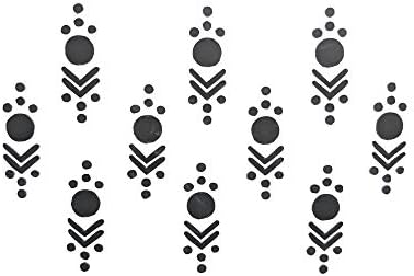 Comet Busters Handcrafted Traditional Black Bindi For Women (BIN141)(15mm)