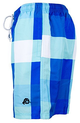 GUGGEN MOUNTAIN Herren Badeshorts Beachshorts Boardshorts Badehose kariert *High Quality Print* - 5
