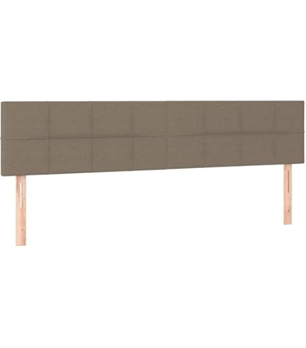 Home ESPRIT Testiera per letto grigio, legno MDF, 157 x 8 x 160 cm