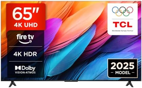 TCL 65PF650 - TV 65 pollici 4K Ultra HD, Smart LED con HDR e Fire TV (Dolby Vision, Dolby Atmos, DTS, HDR 10, Alexa integrato, Airplay2, Miracast)