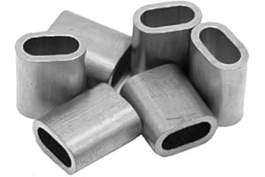 Constrabo | 5x Aluminium Pressklemme 11mm | Ovale Alu Pressklemmen nach DIN EN 13411-3 (DIN 3093) | Presshülsen, Alu Klemme Stahlseil, Draht Seilverbinder, Drahtseilklemme, Quetschhülsen Drahtseil
