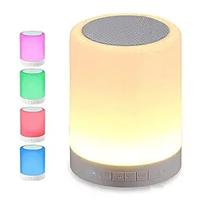 JUTEK Touch Sound Lamp Wireless Bluetooth Speaker Portable Wireless Led Bluetooth Speaker Wireless Speaker Light, USB Rechargeable Portable with TWS/TF Card/Aux-in Supported