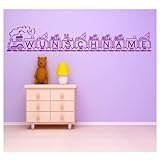 Wandtattoo Kinderzimmer 4 Eisenbahn Lok Zug — verschiedene Farben und Größen zur Auswahl — (weiß – matt (für raue und glatte Flächen!), XXL – Max. 20 cm Höhe) - 5