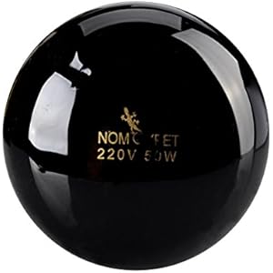 Wärme Spot Lampe Reptilien Wärmelampe, Reptile Halogen UVA Nacht Licht Heizlampe für Reptile Land Schildkröten ceramics black, by LC Prime