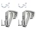 Produktbild 2er Set Klemmträger mit Adapter zur Montage ohne Bohren Halter von Cafehausstangen / Vitragestangen