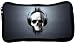 Snoogg Music Skull Headphones Poly Canvas Student Pen Pencil Case Coin Purse Utility Pouch Cosmetic Makeup Bag RS.245.00