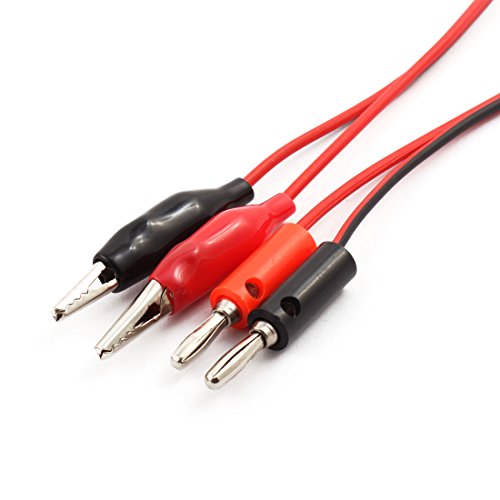 sourcingmap® 7 Paar 3,3Ft Länge Doppelter Krokodilklemme Bananenstecker Audio Testkabel - 2