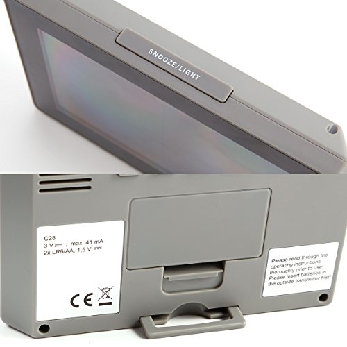 LCD Funkwetterstation Wetterstation Hygrometer inkl. Außensensor Innen- und Außentemperatur mit Wettervorhersage Temperatur Luftfeuchtigkeit - 6