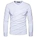 Produktbild Herren Sweatshirt Btruely Herbst Winter Männer Pullover Langarm Outwear Falten Geraffte Tops (M, Weiß)