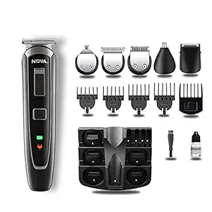 Nova NG 1150 Cordless and Rechargeable Multi Grooming Trimmer for Men Runtime: 60 Mins (Black)