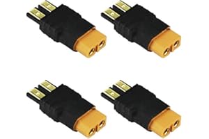 FLY RC 4PCS XT60 Hembra a TRX Traxxas Adaptador de Conector Macho Adaptador de Cargador inalámbrico para batería RC LiPo