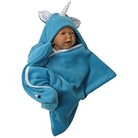 star fleece baby wrap stern schlafsack pucktuch swaddle einhorn türkis