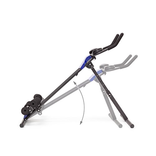 Relaxdays Bauchtrainer klappbar, Trainingscomputer, Muskelaufbau Abdominal Heimtrainer für Zuhause, HBT 82 x 54 x 102 cm, schwarz - 3