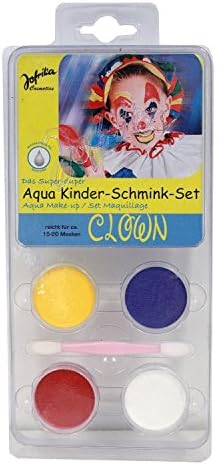 Aqua Children's Make-Up Set with Clown (4 Colours with Brush-Water-Soluble)-TOP quality