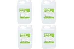 Hexeal White Vinegar 20L – 4 x 5L Food Grade White Vinegar for Cooking, Cleaning, Pickling & Baking – Cleans Surfaces, Deodorises & Removes Grime