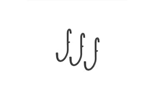 L'ESSENTIEL L’Essentiel Pegboard Accessories (Black, 3pcs Hooks)