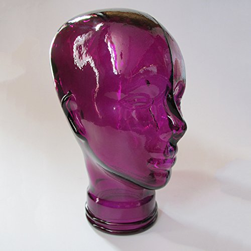 AMP3 Luxury Glass Head Headphones Stand - PURPLE