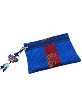 Elegante kleine Design Brieftasche für Frauen, Blaue Farbe. Leicht und haltbar RamieStoff. Originalzubehör