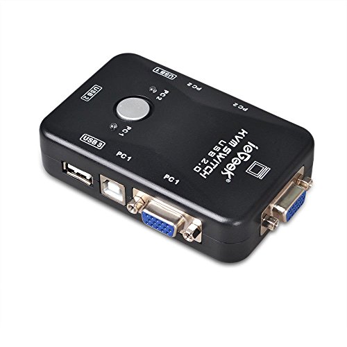 2 Port USB KVM Switch Box VGA + 2Stk Kabel für PC Monitor / Tastatur / Maus-Steuerung (2 Port USB KVM Box) - 6