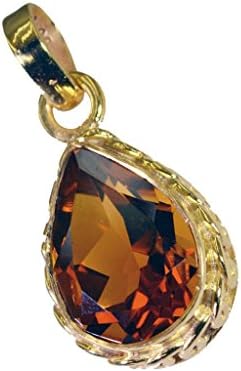 Riyo Gems Women's Citrine Cz 18C Ygold Plating Stud Pendant Yellow N½