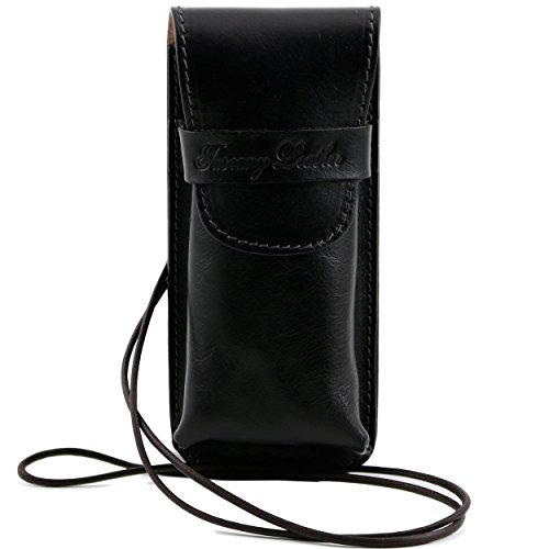 Preisvergleich Produktbild Tuscany Leather - Etui pour lunettes / Smartphone en cuir - Noir