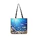 Produktbild Unterwasserszene Coral Reef Tropical Fish Stockfoto Segeltuch-Tote-Handtaschen-Schultertasche Crossbody-Taschen-Geldbörsen für Männer und Frauen Einkaufstasche
