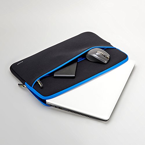 Laptophülle, Evecase Universal 15.6 Zoll Neopren Laptop Schutzhülle mit vorderseitigem Zubehörfach für Laptops Notebook Ultrabook Macbook – Schwarz / Rot - 4