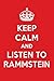 Produktbild Keep Calm And Listen To Rammstein: Rammstein Designer Notebook