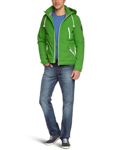 TOM TAILOR Denim Herren Jacke 35206010012/nylon tech jacket, Gr. 46 (S), Grn (7351 spring leaf green)