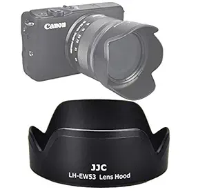 JJC LH-EW53 Bayonet Lens Hood with Premier Lens Cloth for Canon EF-M 15-45mm f/3.5-6.3 is STM Lens, Replaces Canon EW-53