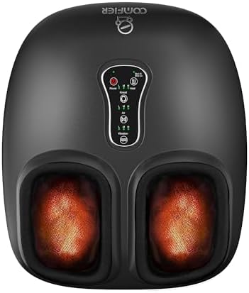 COMFIER Massaggiatore Plantare con Shiatsu, Massaggio Plantare Vibrazionale e Calore - Massaggiatore Piedi per fascite plantare, neuropatia del dolore, Regalo Mamma Papà Donna Uomo