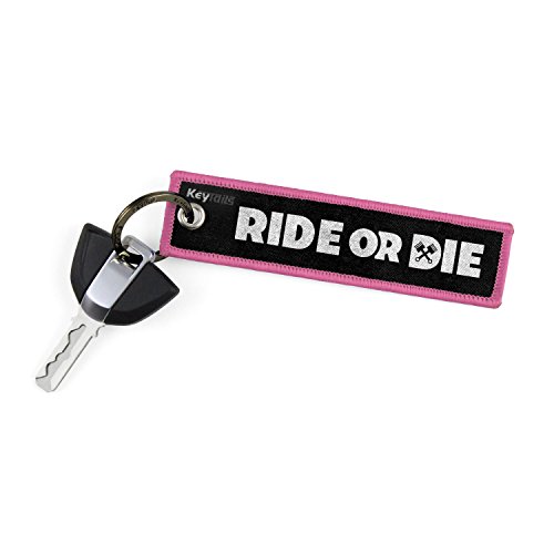 KEYTAILS Keychains, Premium Quality Key Tag for Motorcycle, Scooter, ATV, UTV [Ride Or Die]