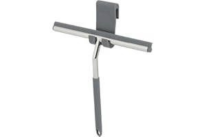 ‎TIGER Sealskin Urban Duschabzieher, Glaswischer für Dusche und Fenster, praktischer Abzieher inklusive flexiblem Halter aus Silikon sowie Schraubhaken, Griff: Edelstahl poliert