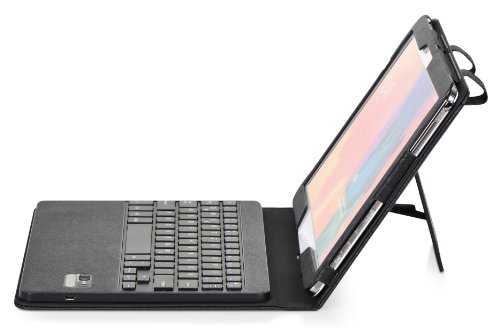 DONZO Tasche inkl. Bluetooth Tastatur (deutsches Tastaturlayout, QWERTZ) für Samsung Galaxy tab pro 10.1 T520 & T525 mit Standfunktion – schwarz - 5