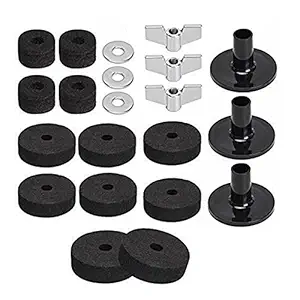 Leepesx 21Pcs Cymbal Accessories Cymbal Stand Sleeves Cymbal Felts with Cymbal Washer & Base Wing Nuts for Drum Set