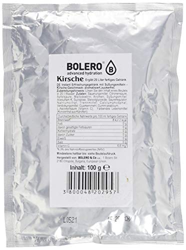 Preisvergleich Produktbild Bolero Drink - Kirsche mit Stevia - 100g Beutel