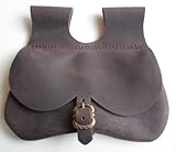 Spätmittelalterliche Nierentasche aus hochwertigem Nubuk-Leder braun